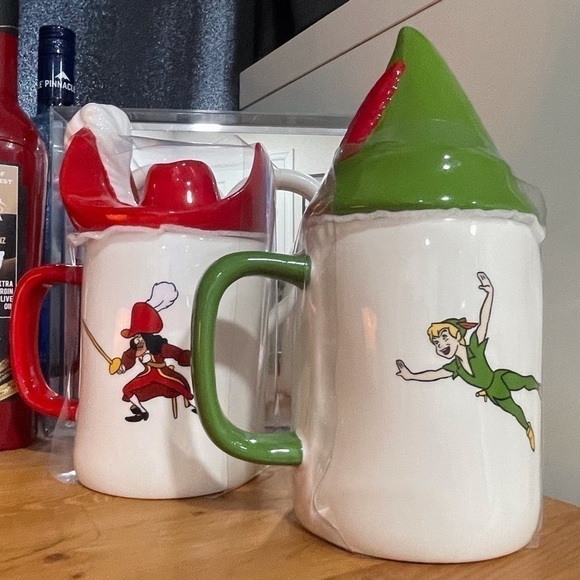 Rae Dunn Disney Set Peter Pan and Captain Hook Mug Set - Picture 5 of 5